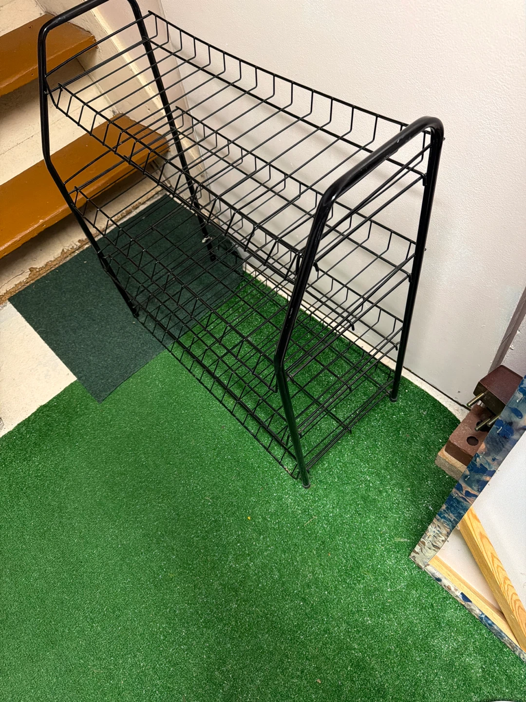 Black 4-Tier Wire Shoe Rack. 26” x  26” x 12” - photo 2