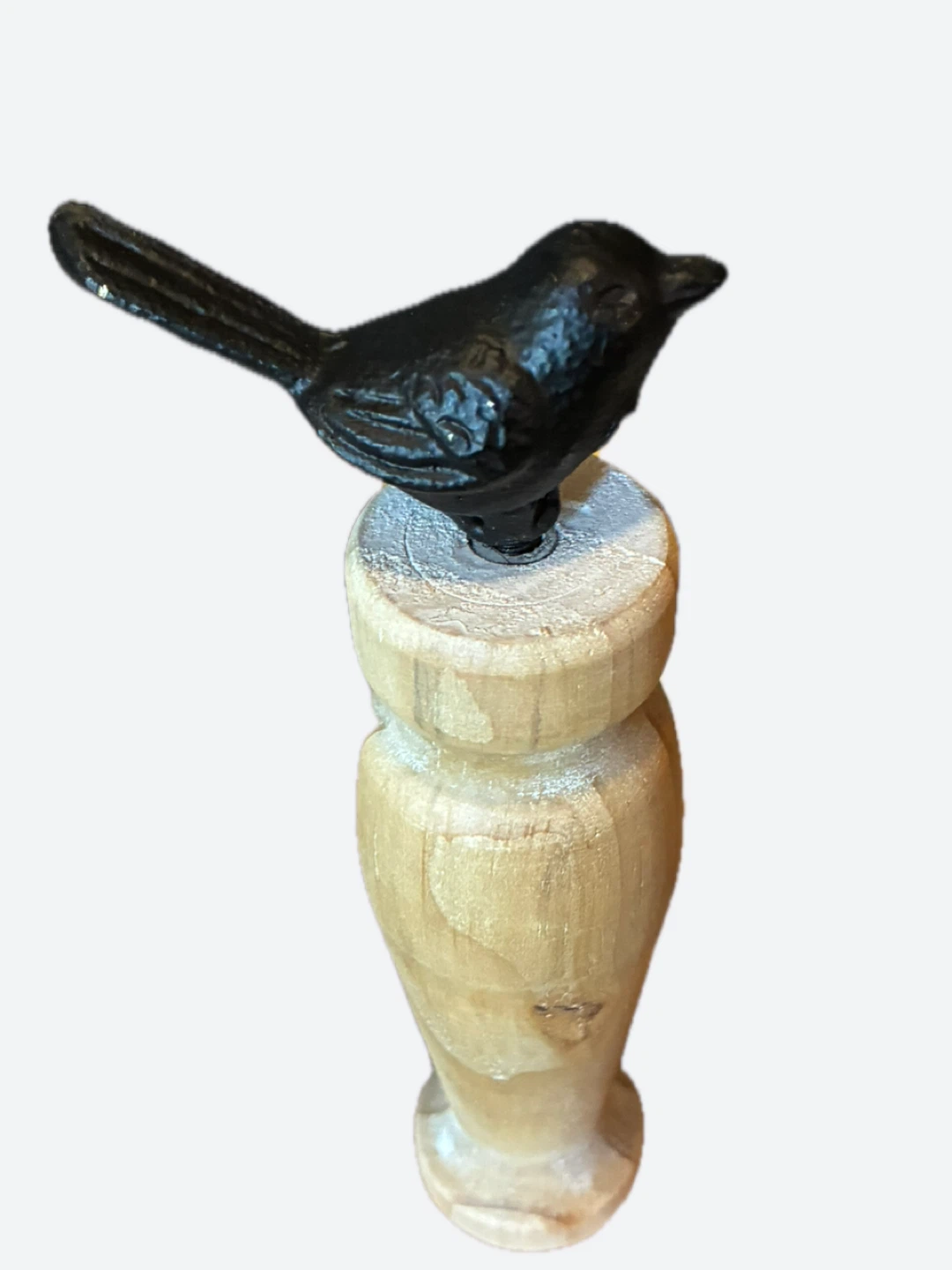2-Tier Wood Tiered Tray with Bird Topper - photo 3