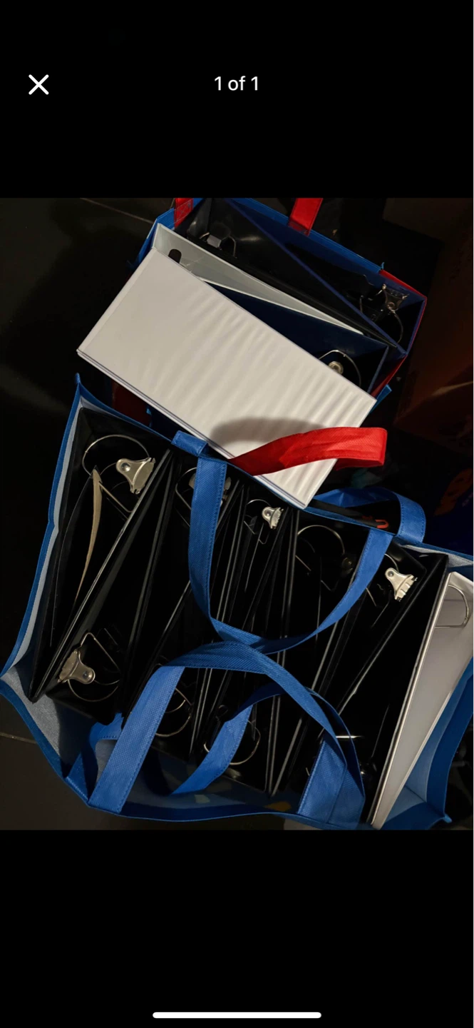 Tons of assorted binder