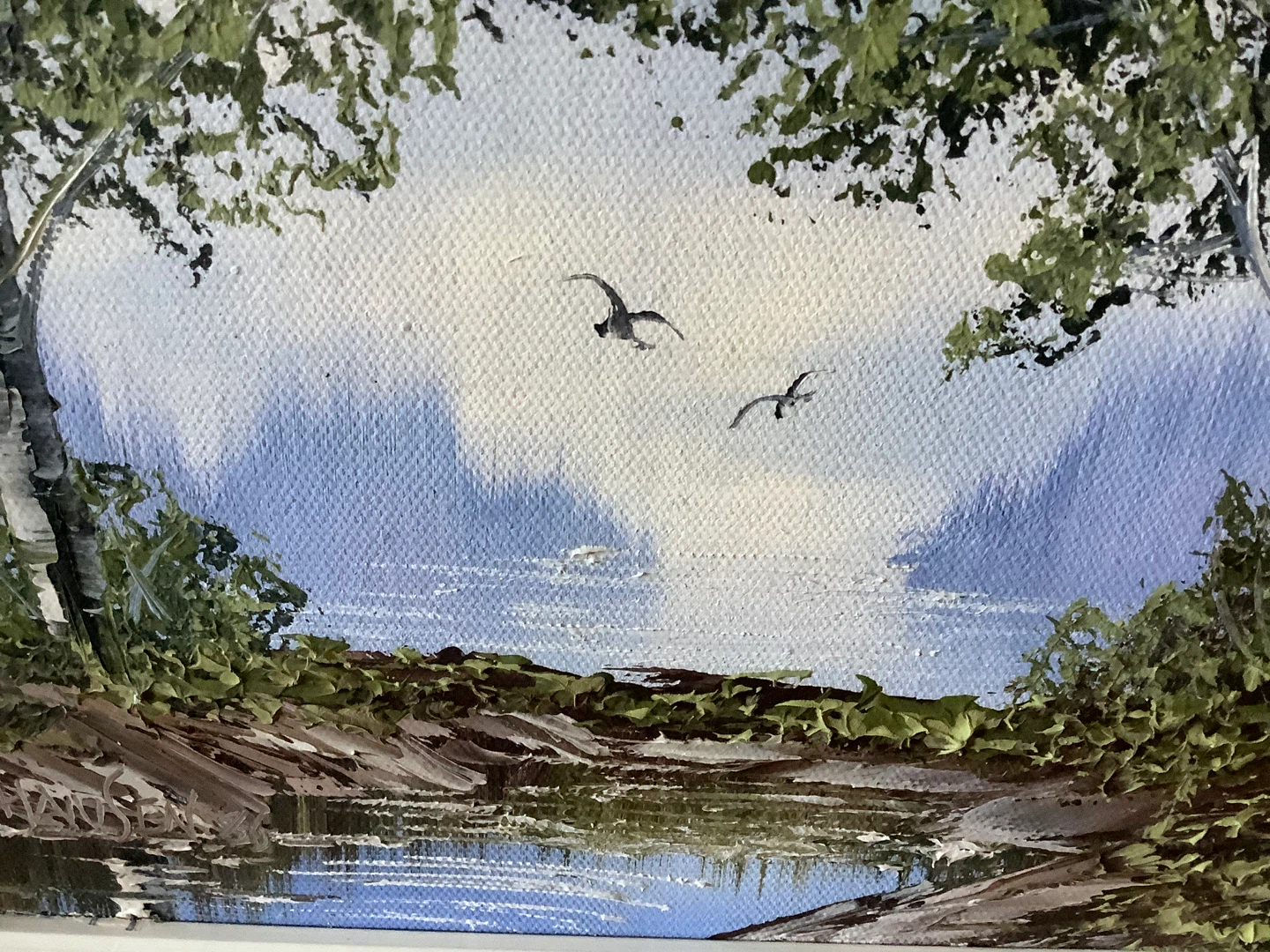 Landscape/Waterscape Acrylic Ptg by A. S. Hansen 🐞 - photo 5