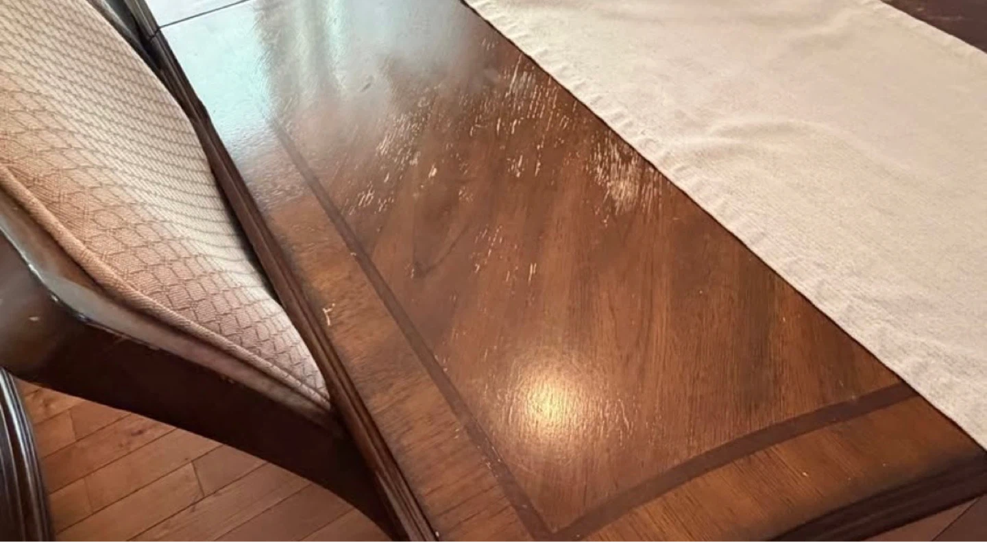Wooden Dining Table/6 chairs/extension leaf - photo 3