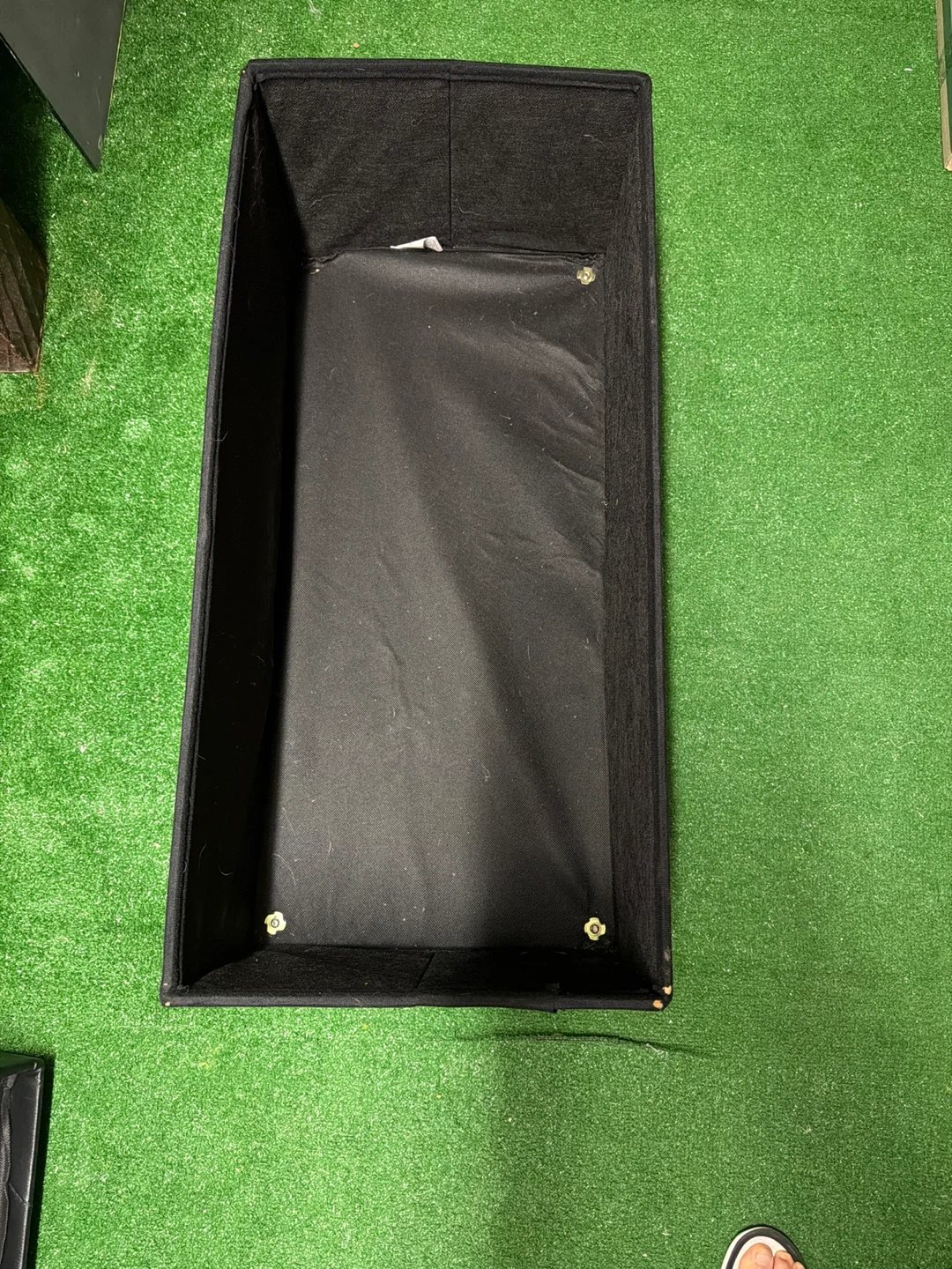 Black Tufted Storage Ottoman. 30”L x 15” W x 15” D - photo 2