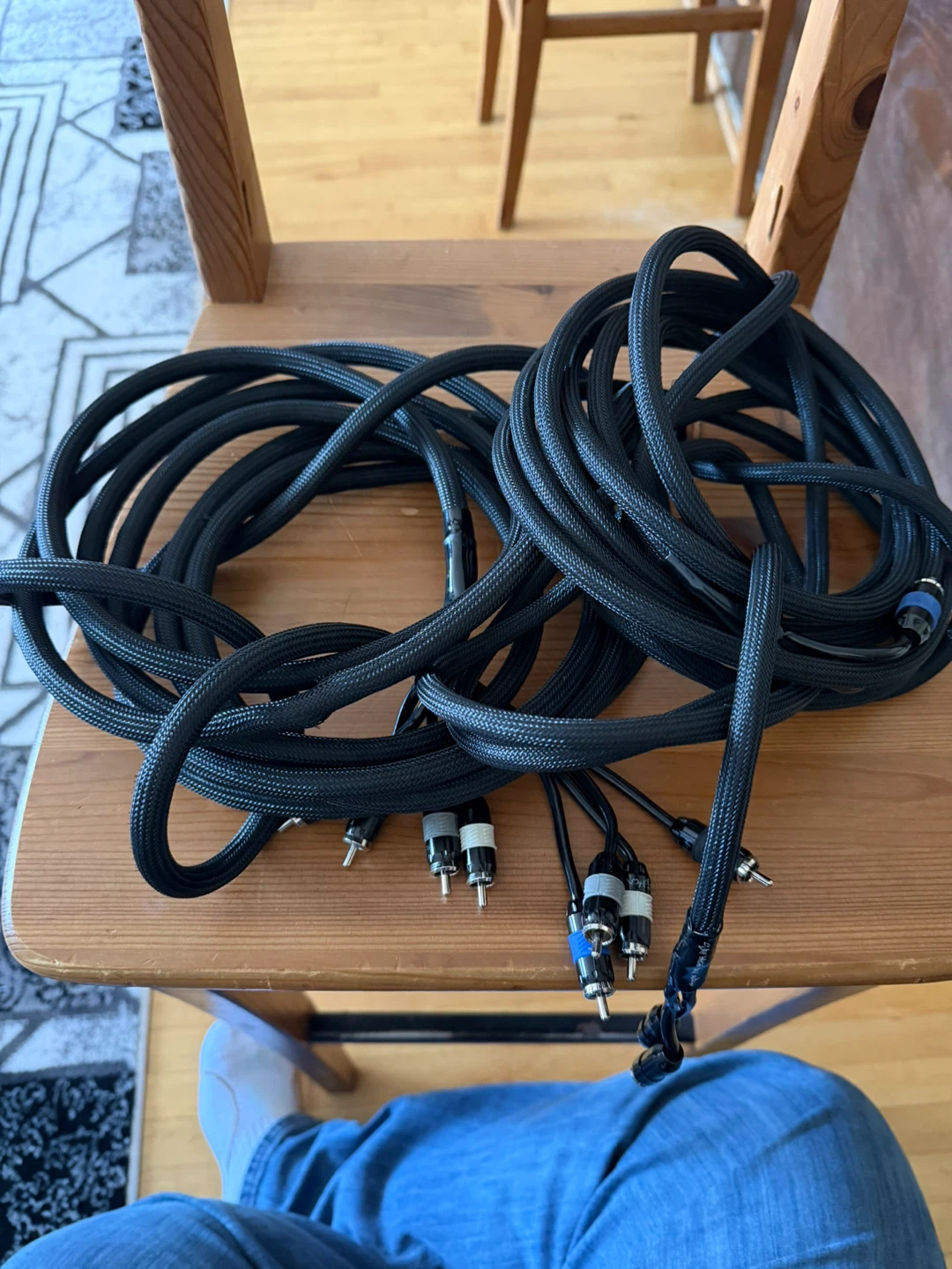 sky high audio premium braided rca cables