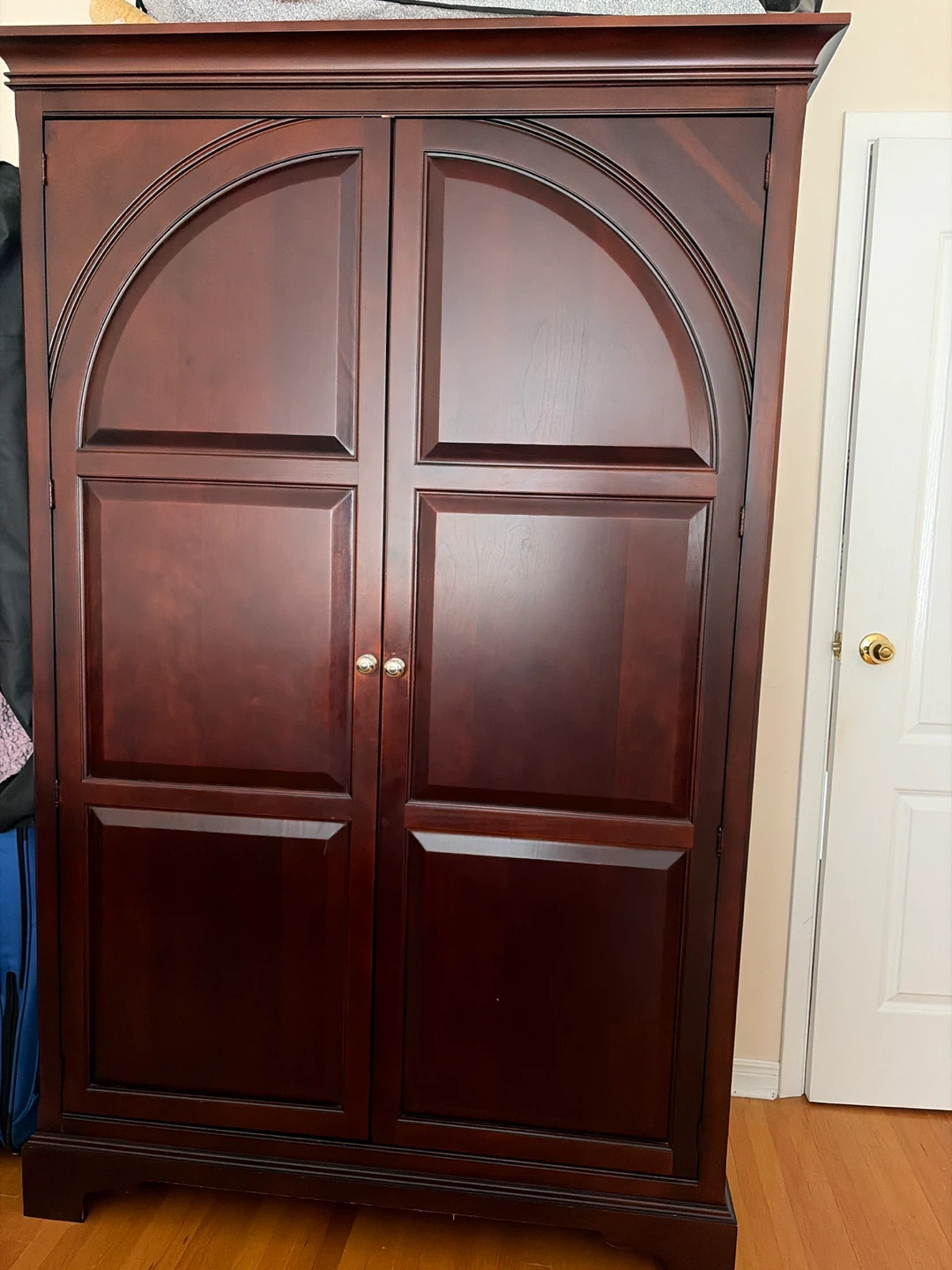 Wooden Wardrobe with Shelves and Drawers