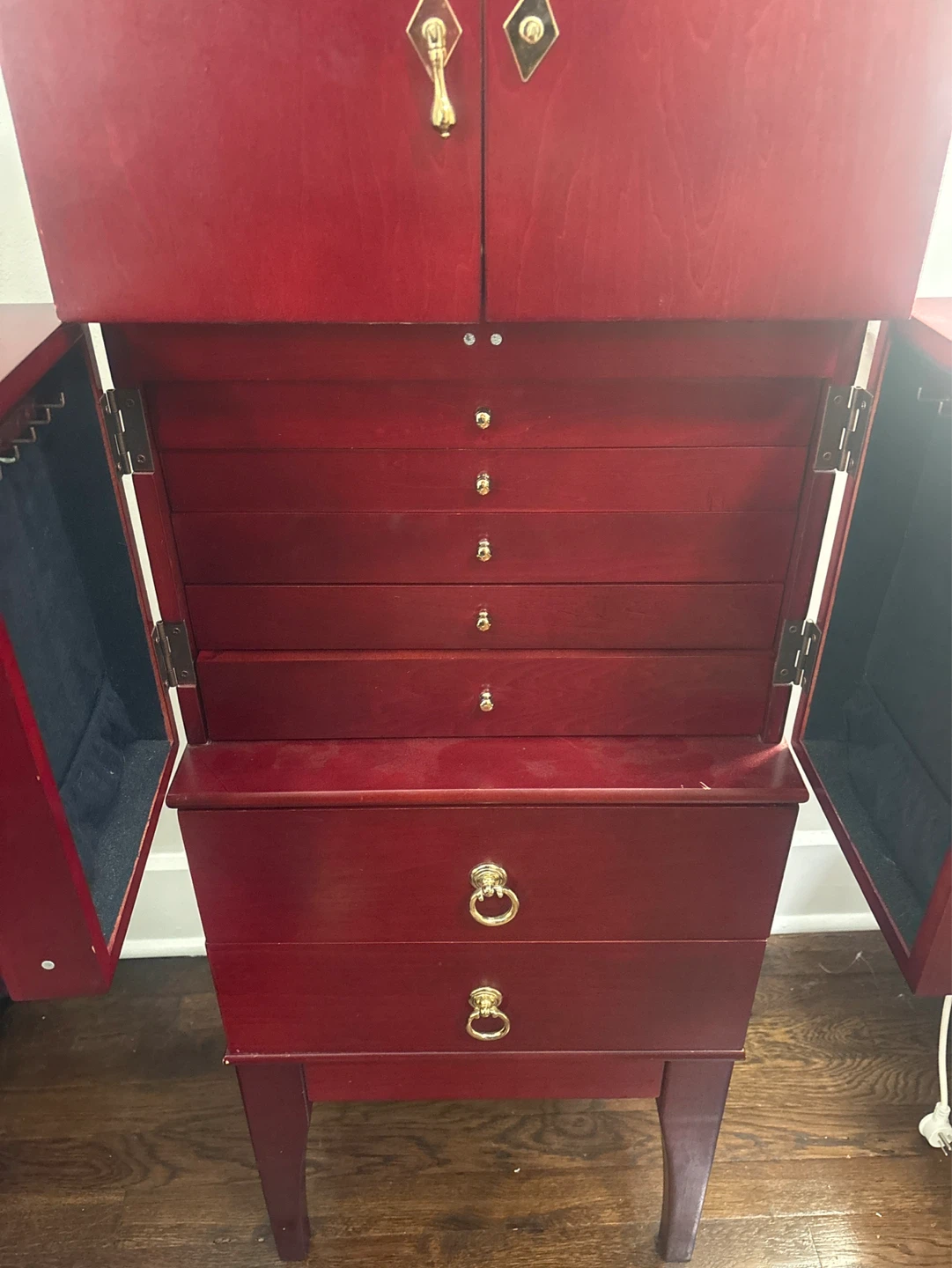 Wooden Jewelry Armoire with Mirror - photo 5