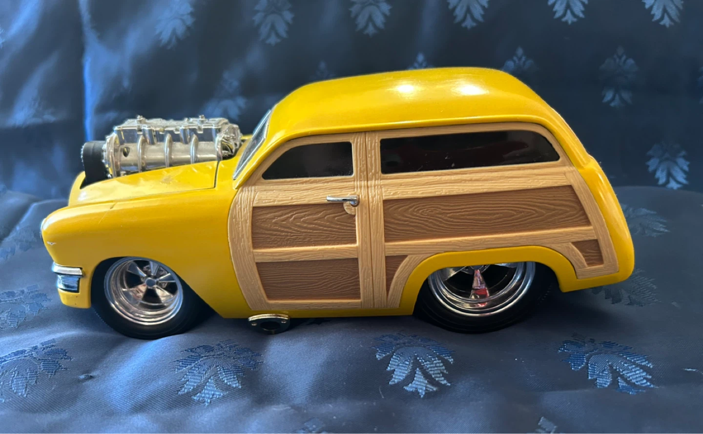 Yellow Ford Woody Wagon Model Car