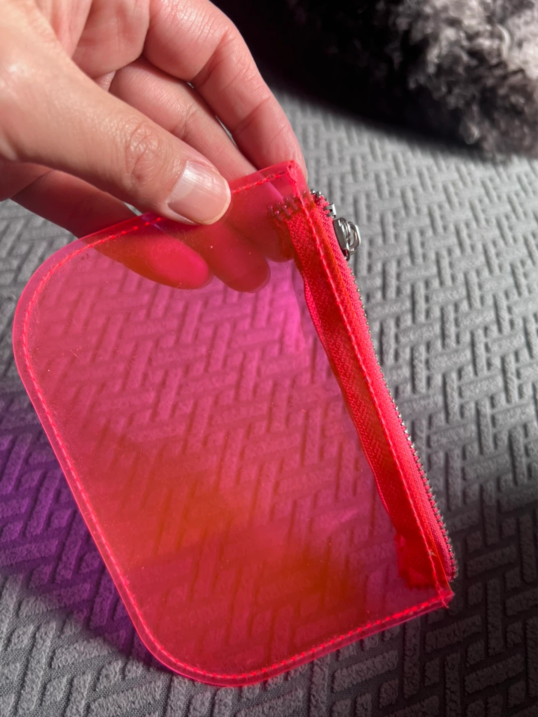 Urban Outfitters Pink Translucent Zipper Pouch - photo 2