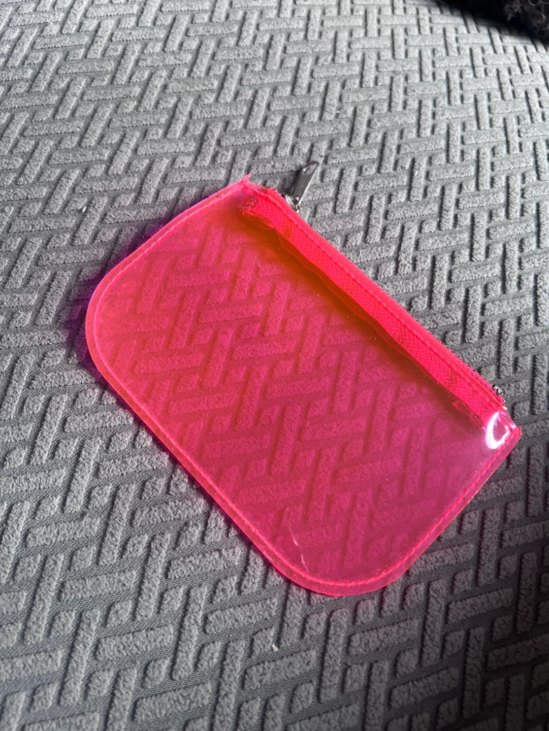 Urban Outfitters Pink Translucent Zipper Pouch