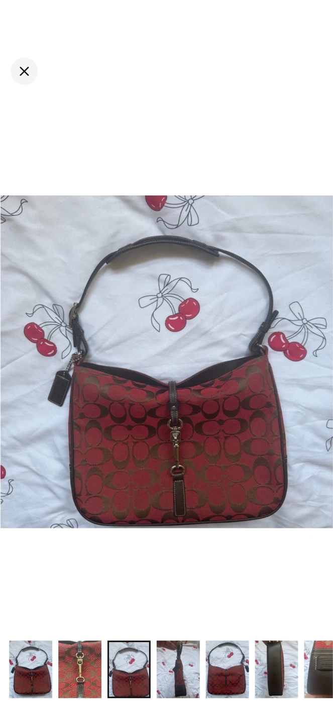 Rare Vintage Coach Hamptons Signature Red Classic Y2K Era - photo 3