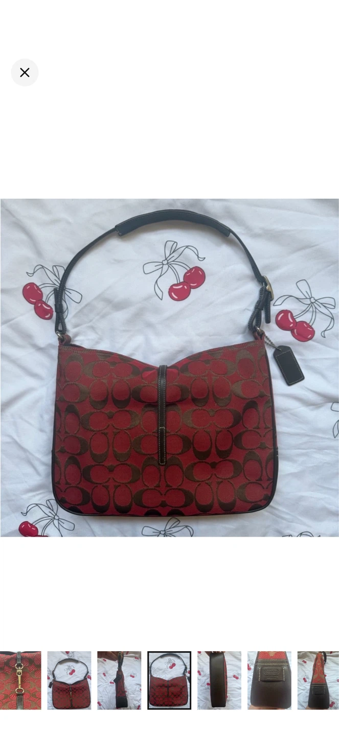 Rare Vintage Coach Hamptons Signature Red Classic Y2K Era - photo 4