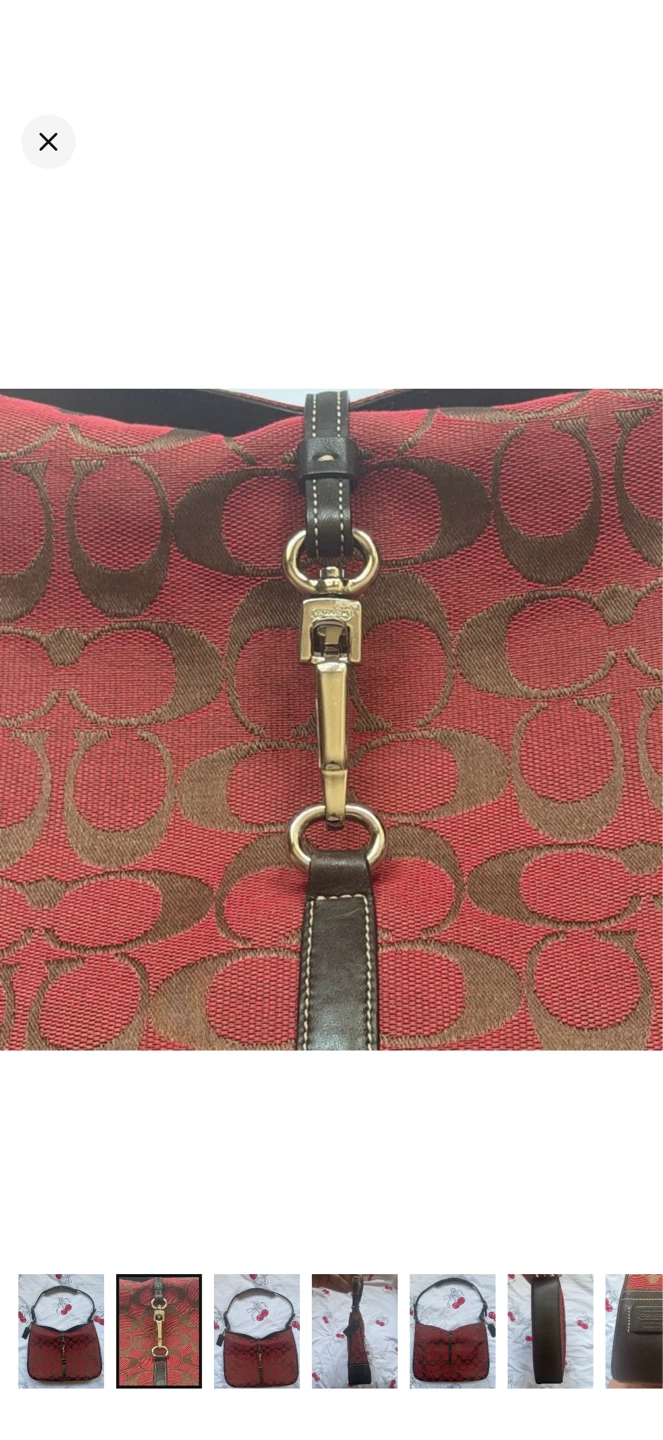 Rare Vintage Coach Hamptons Signature Red Classic Y2K Era - photo 2