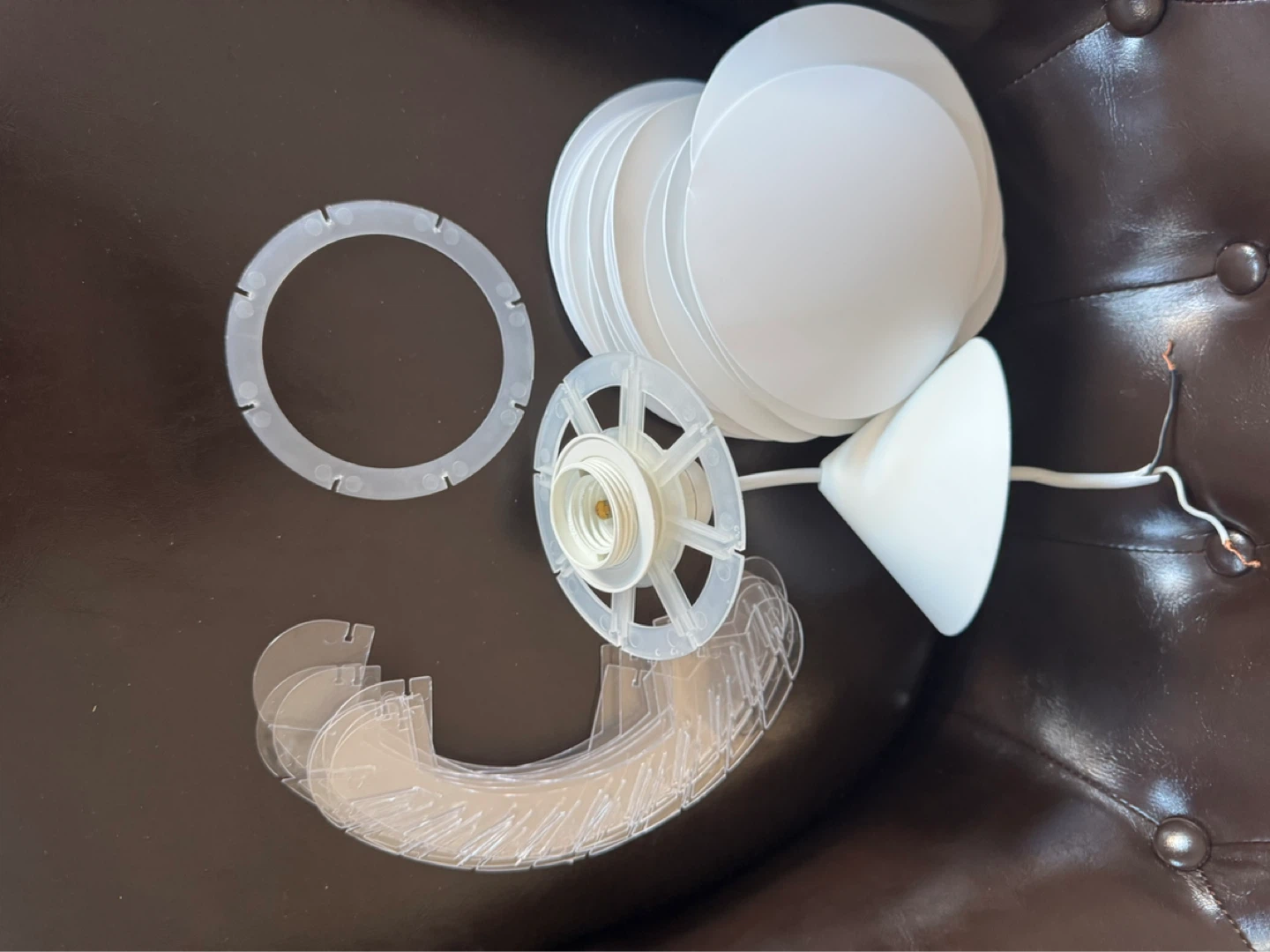 White lotus Pendant Light Fixture - photo 4