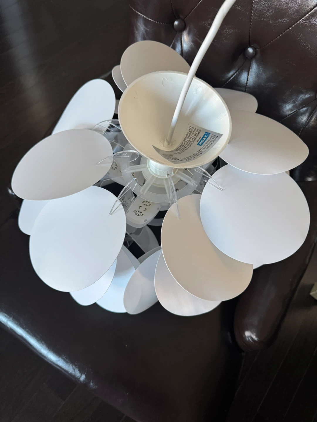 White lotus Pendant Light Fixture - photo 3