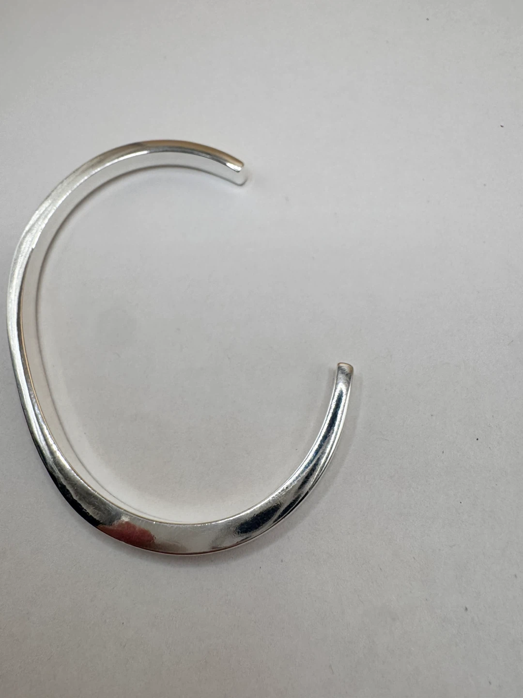 Sterling Silver 925 Bangle Cuff Bracelet - photo 2