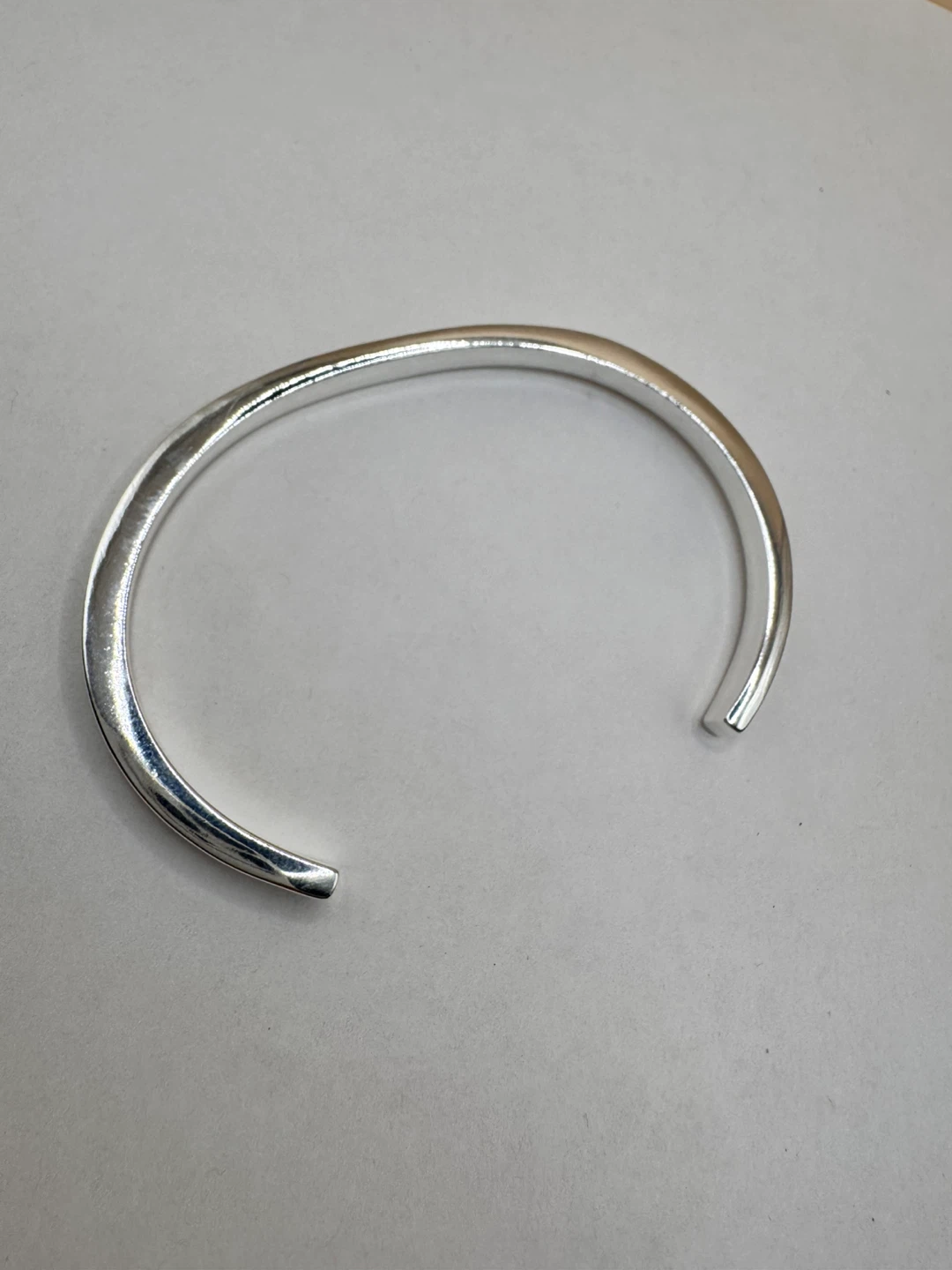 Sterling Silver 925 Bangle Cuff Bracelet - photo 5