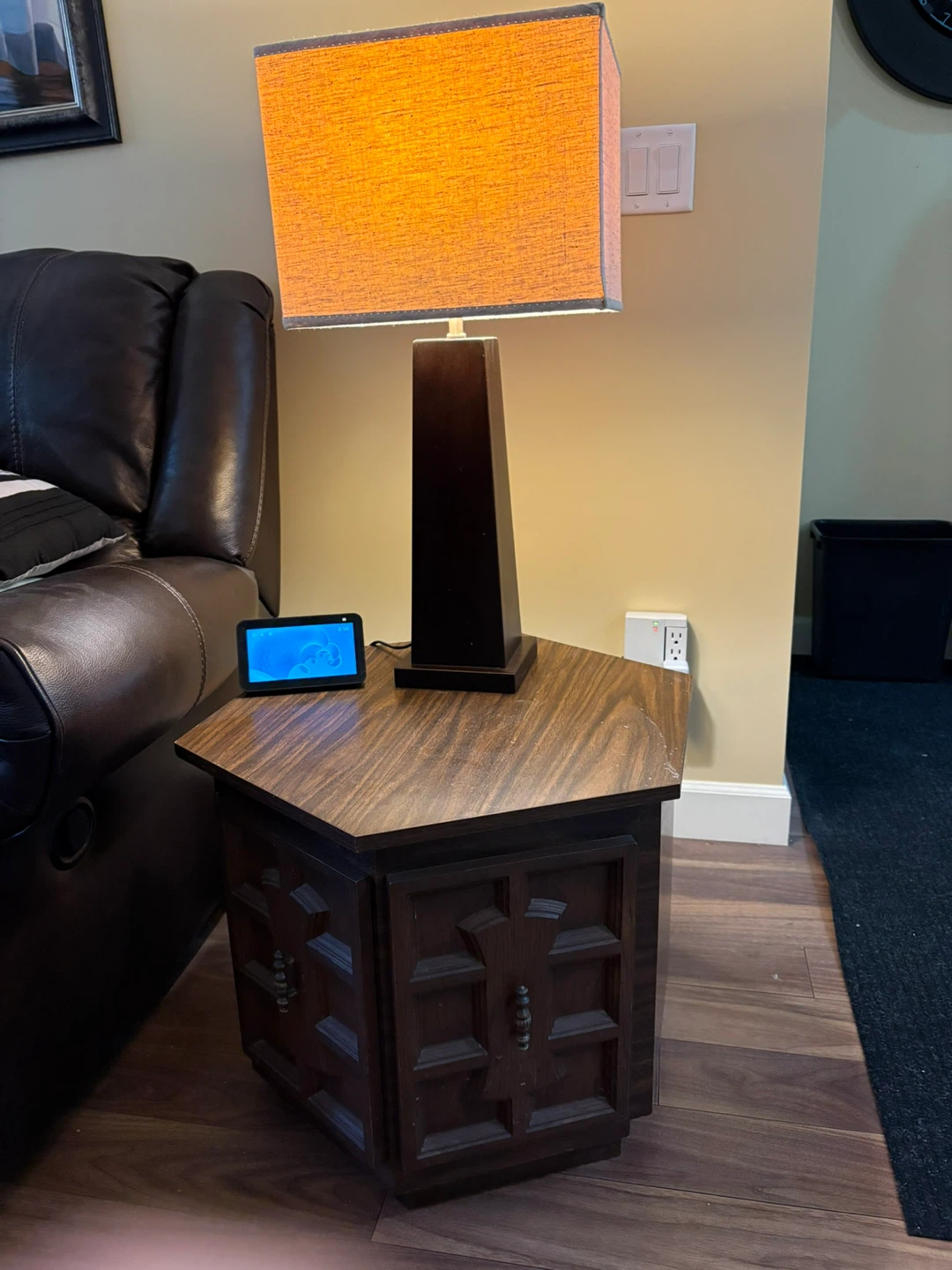 Vintage Hexagonal End Table
