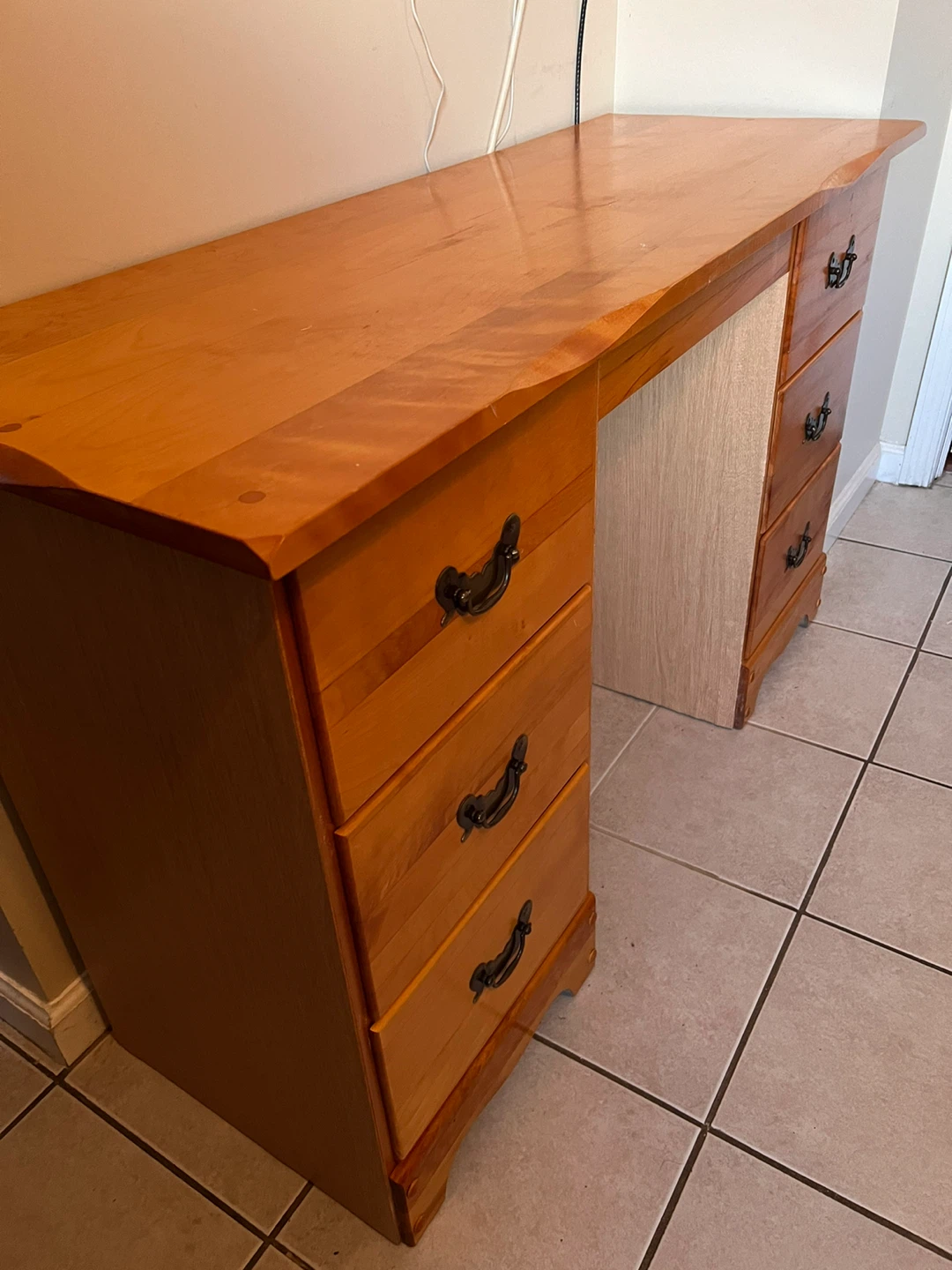 Wooden Desk with Drawers