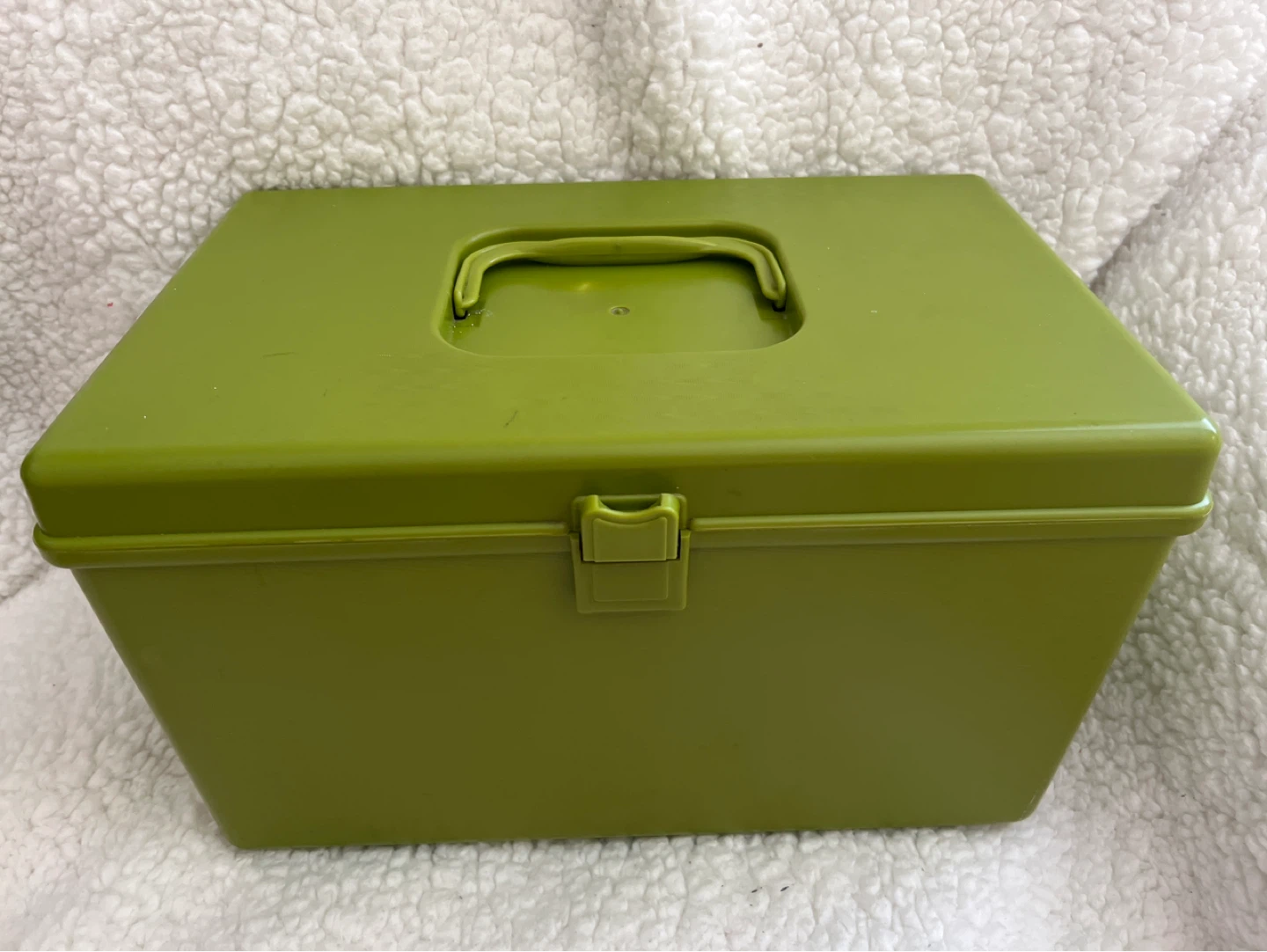 Vintage Sewing Kit Box with Threads and Accessories