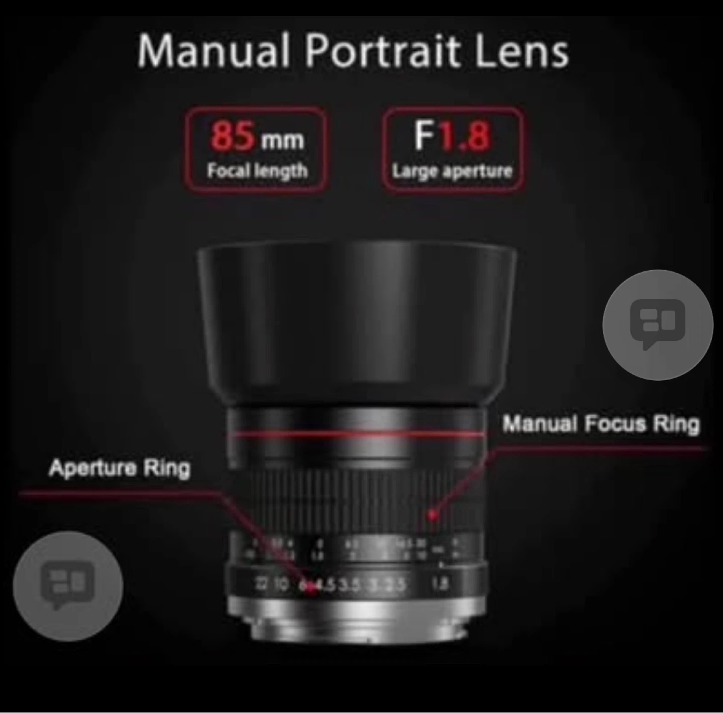 85mm F1.8 Manual Portrait Lens - photo 3
