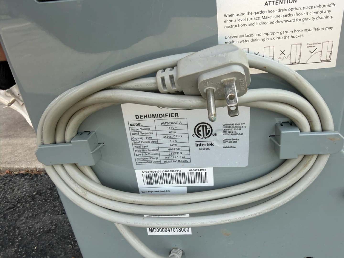 SoleusAir 45 Pint Dehumidifier HMT-045F-A - photo 4