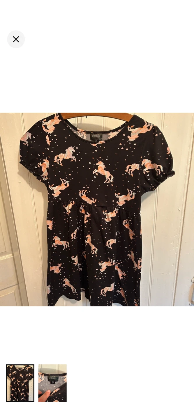 Picapino Girls Unicorn Dress Size 12
