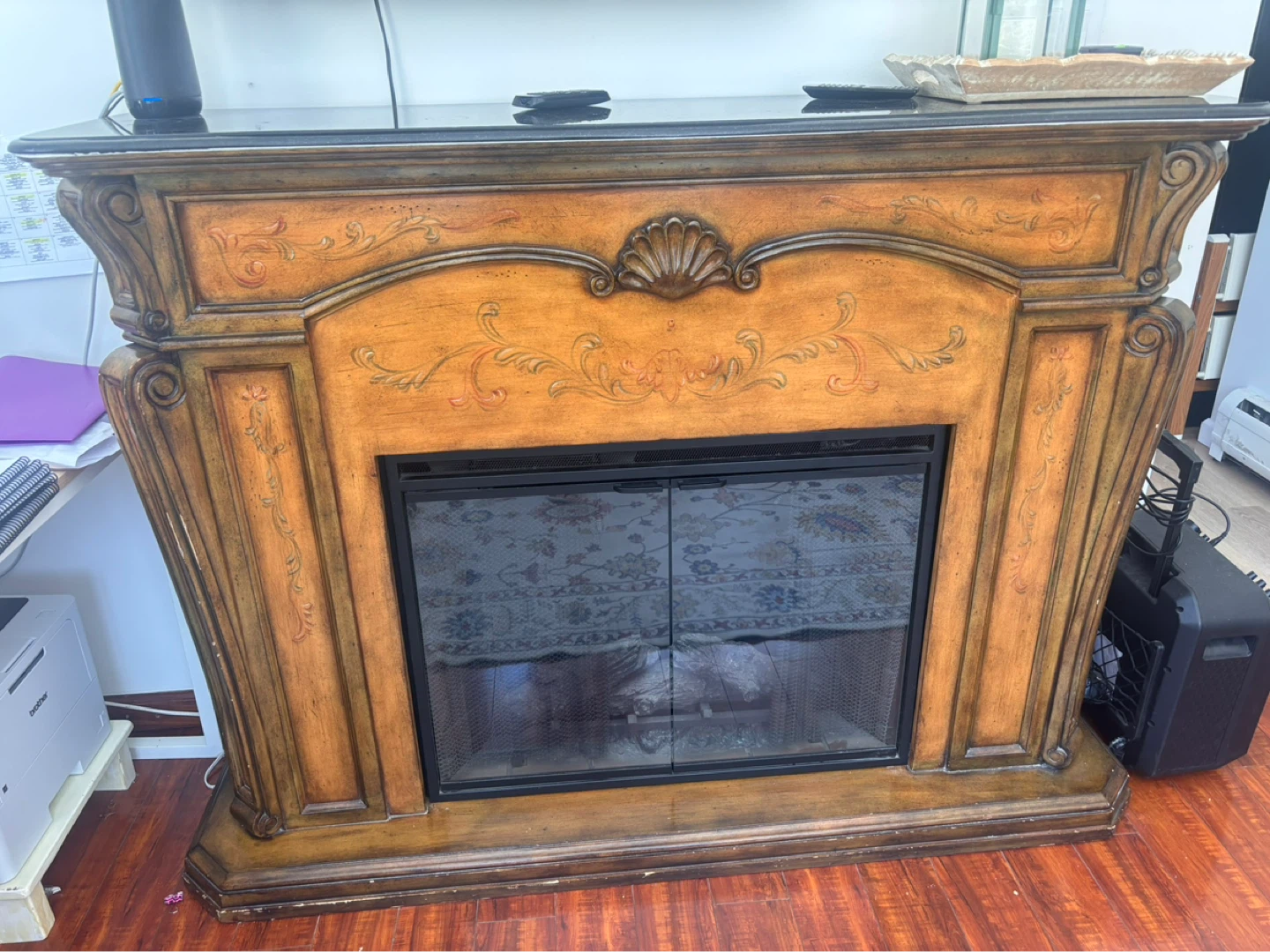 Ornate Electric Fireplace Mantel - photo 2