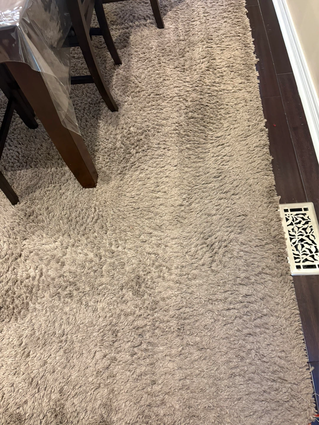 Fluffy Beige Area Rug