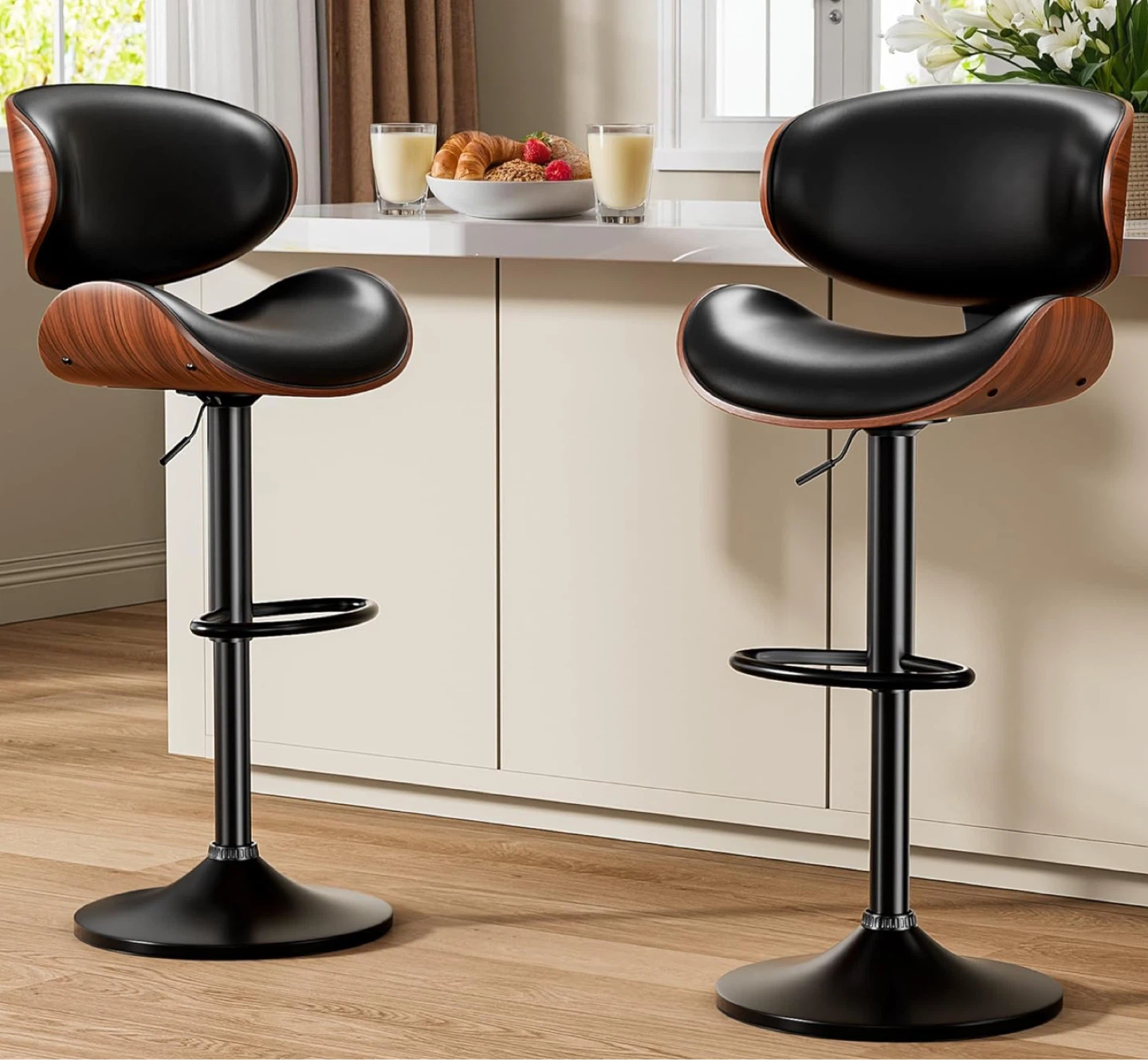 Adjustable Swivel Bar Stools Set of 2 , Brand NEW - photo 2