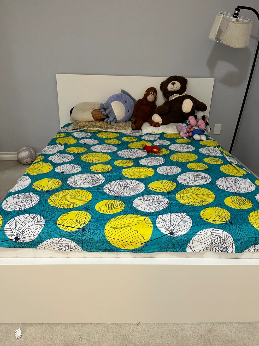White IKEA MALM Bed Frame ,study table and chair from ikea - photo 2