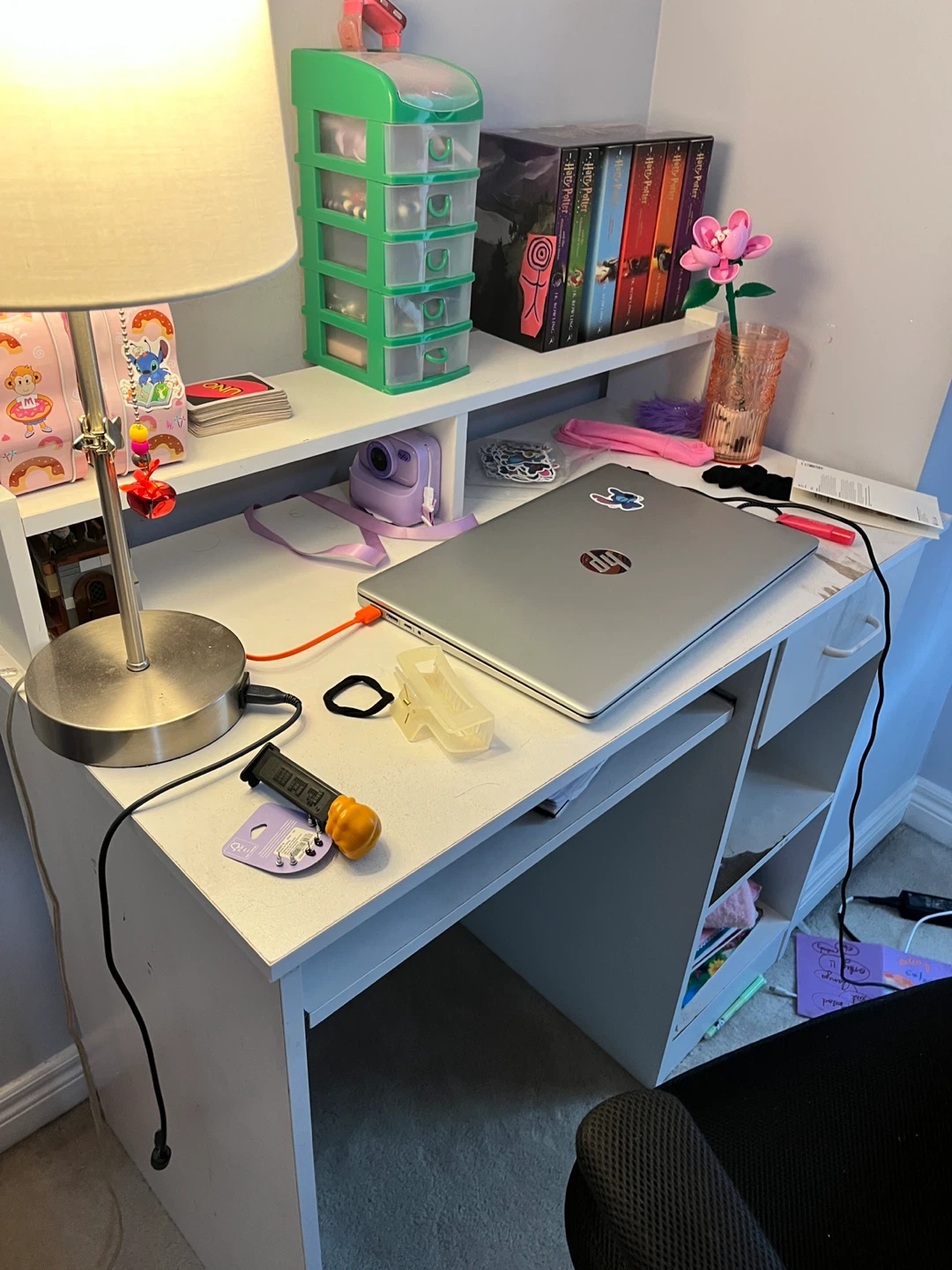 White IKEA MALM Bed Frame ,study table and chair from ikea - photo 4