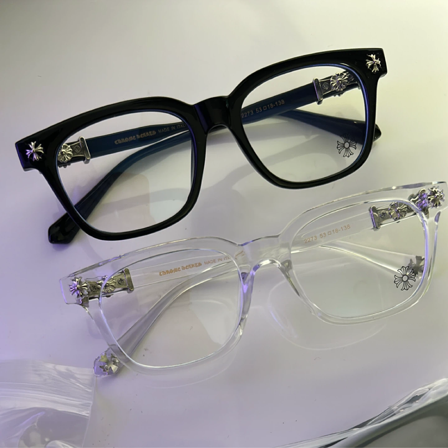 Chrome Hearts Glasses (Black Silver)