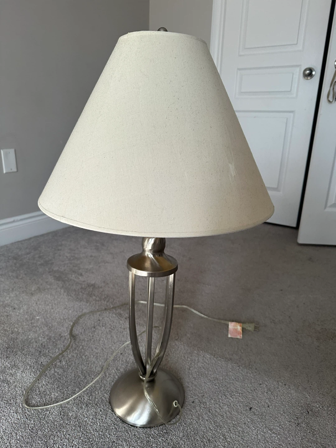 Table Lamp with Cream Shade