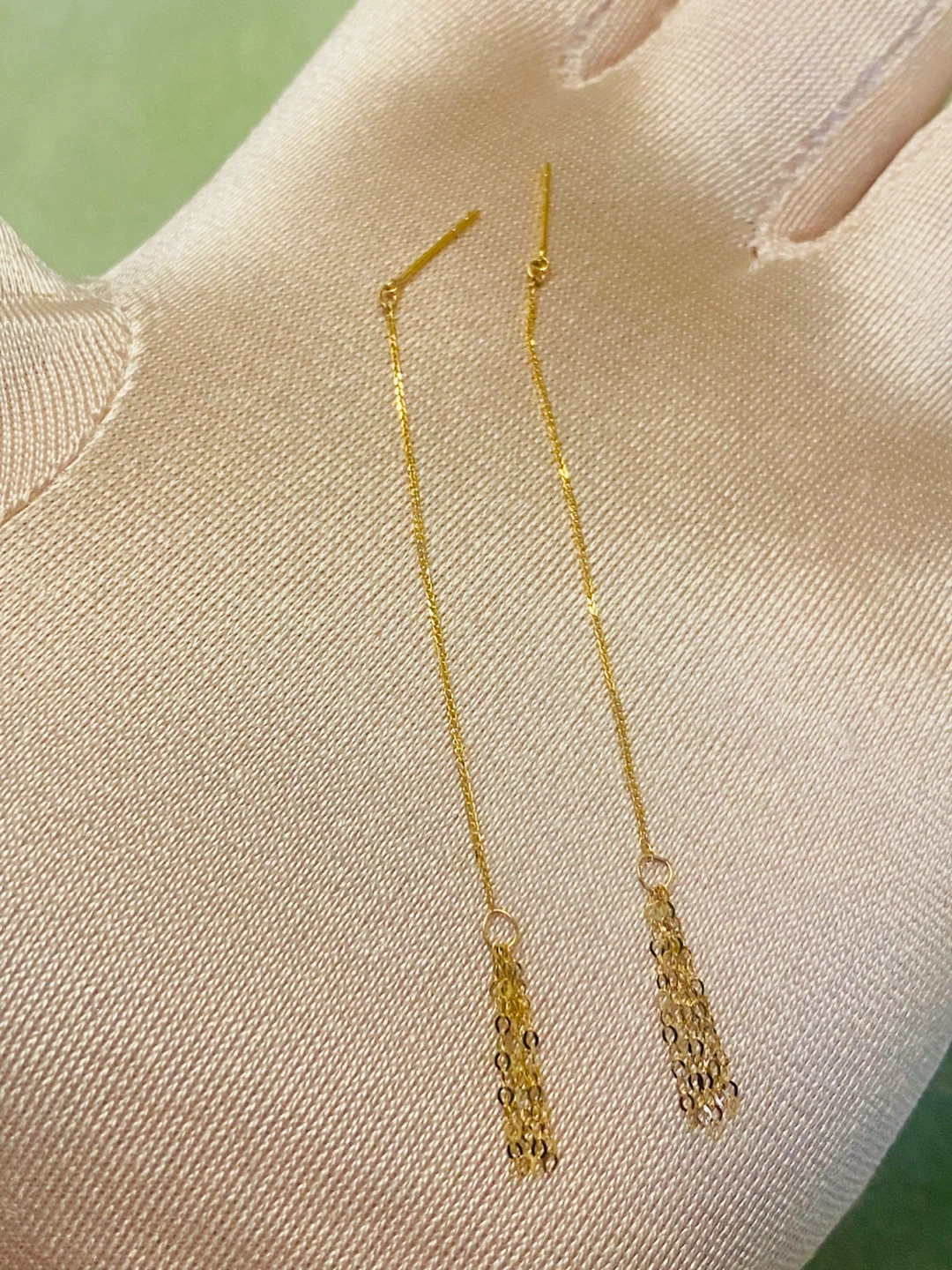 18K Gold Chain Drop Earrings - photo 2