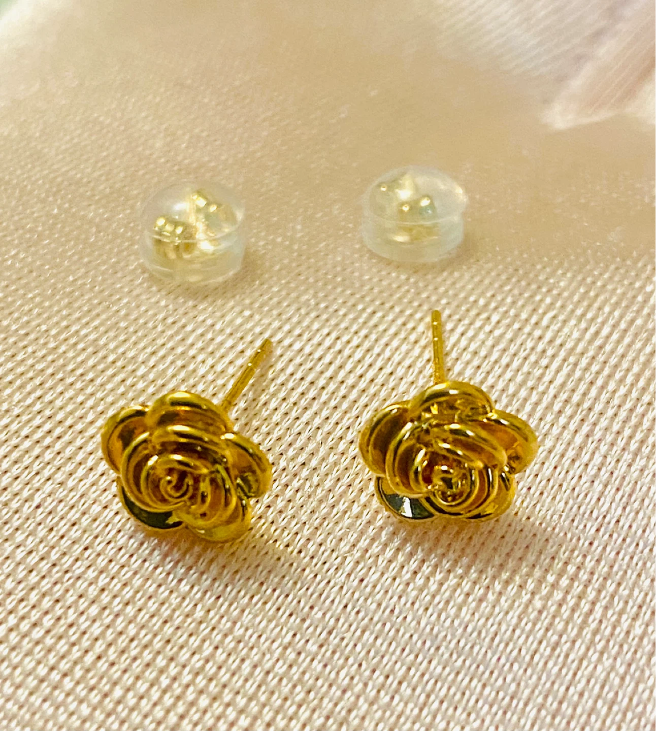 18 K  Gold Rose Stud Earrings - photo 2