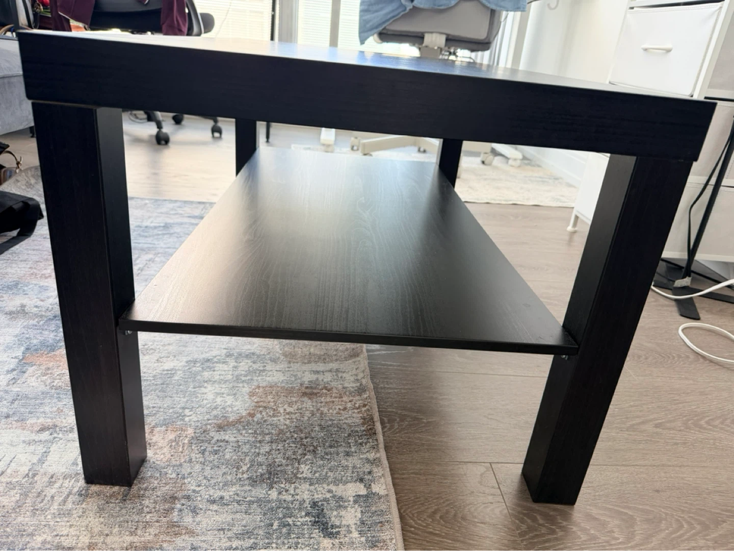 Ikea Black Coffee Table with Shelf - photo 2