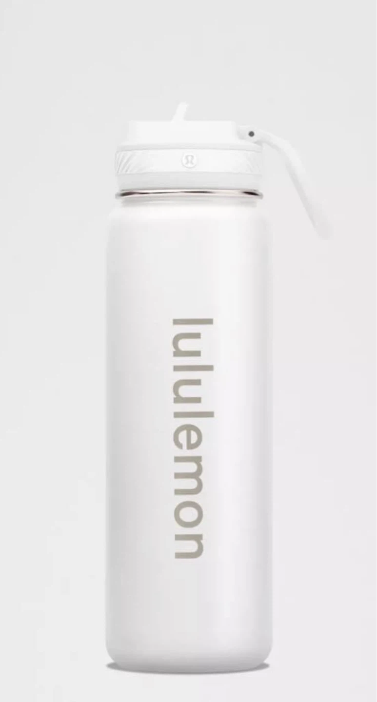 Lululemon White Insulated Water Bottle (24oz)