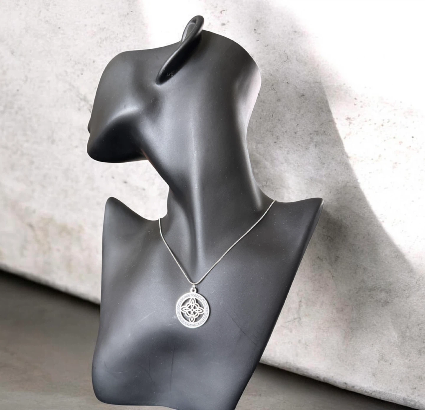 Celtic Knot Pendant Necklace with Crystals - photo 2