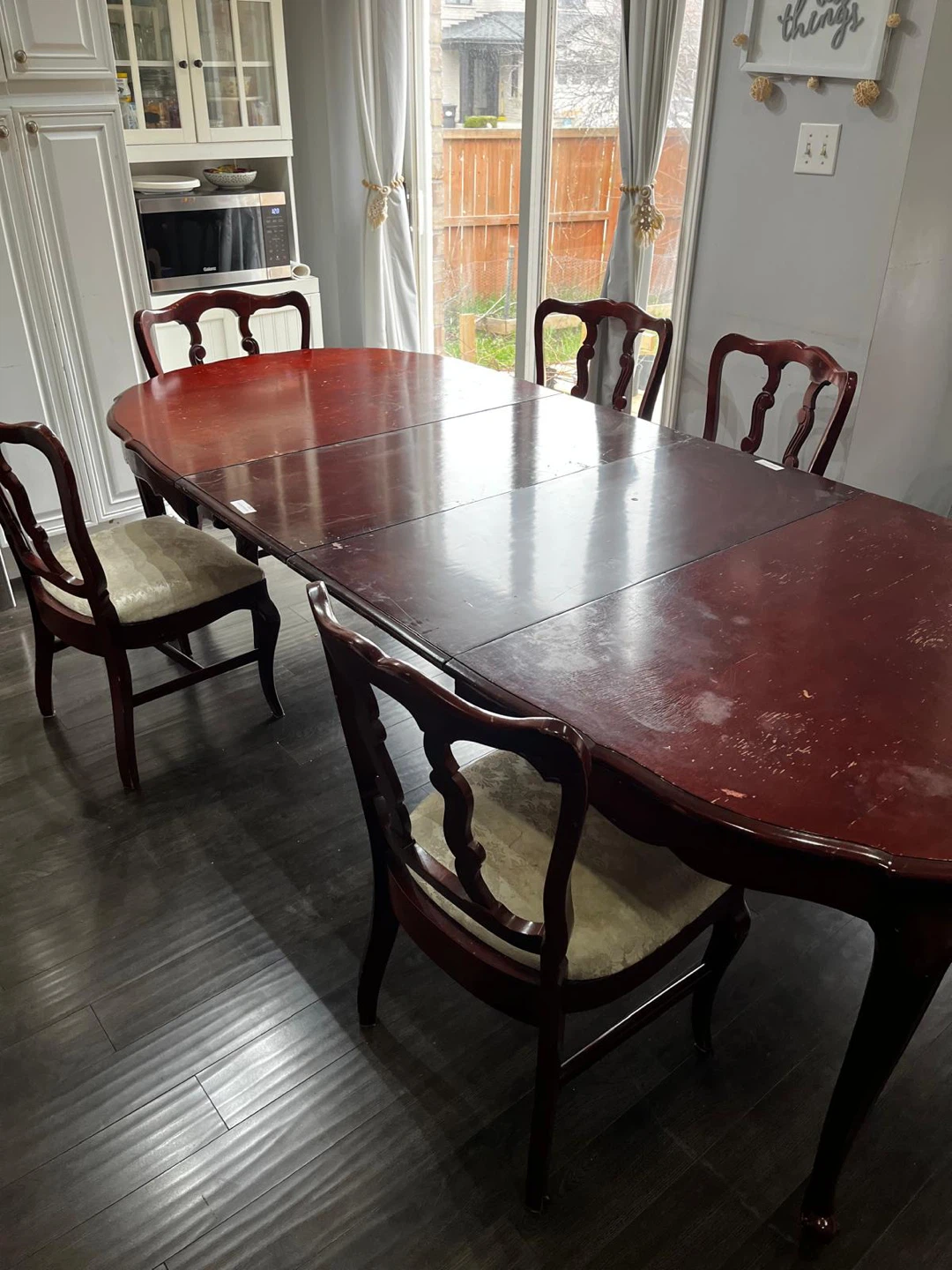 Cherry Dining Table with 6 Chairs - photo 3