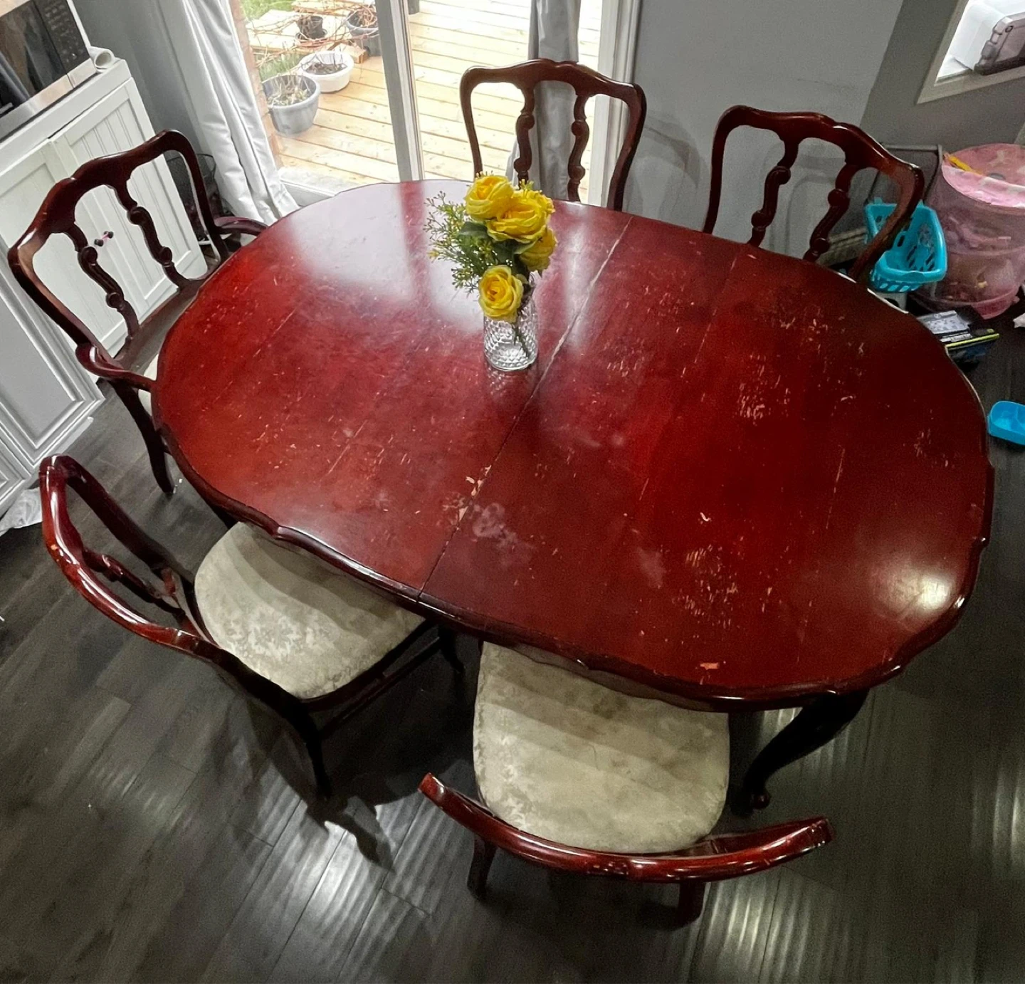 Cherry Dining Table with 6 Chairs - photo 4