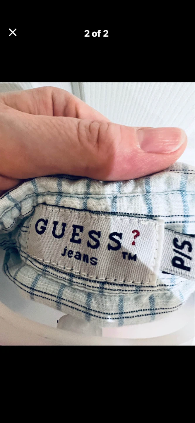 Guess Jeans Sleeveless Plaid Button-Up Shirt - photo 2
