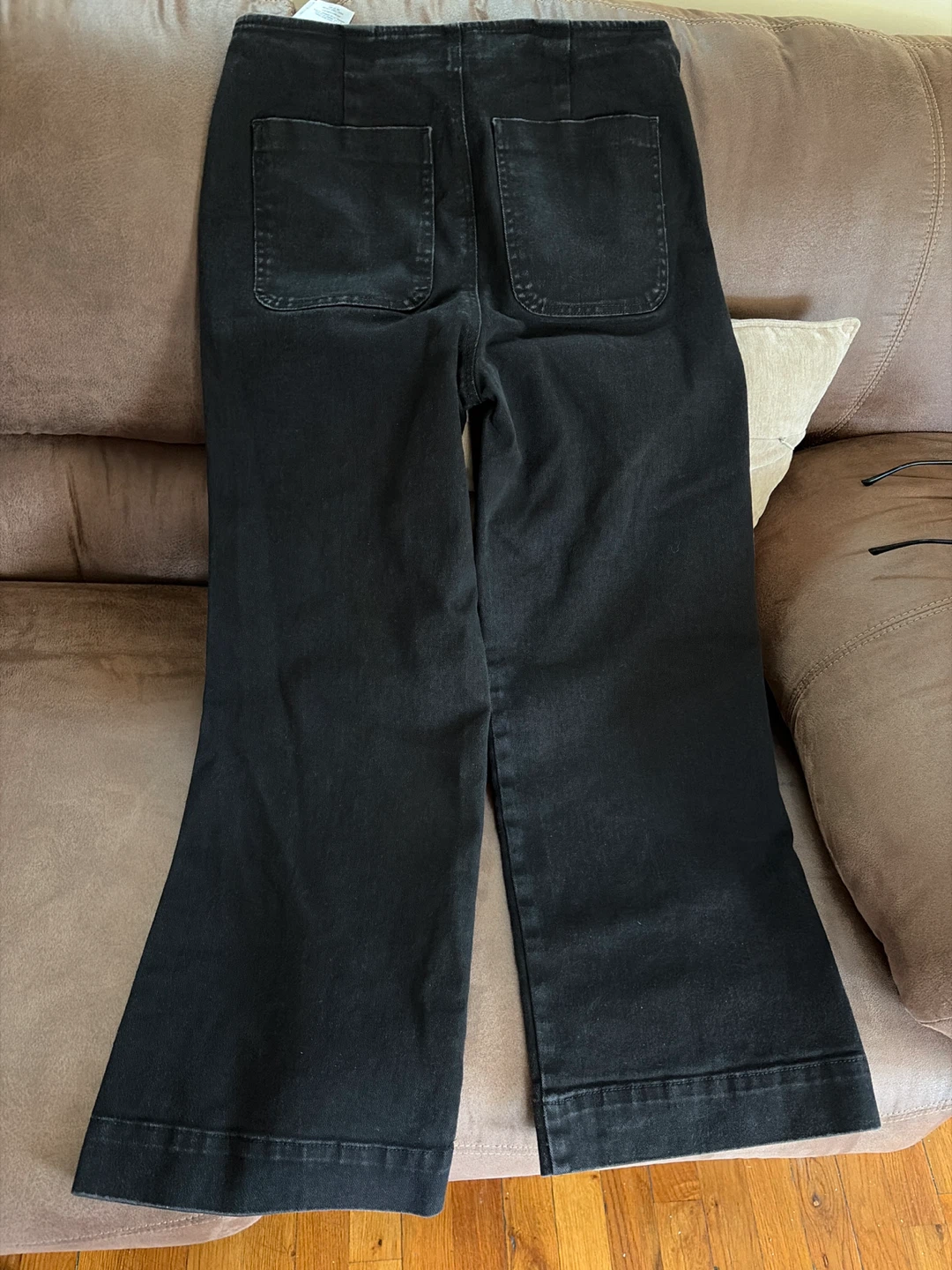 ONLY Black Denim Wide Leg Pants - photo 3