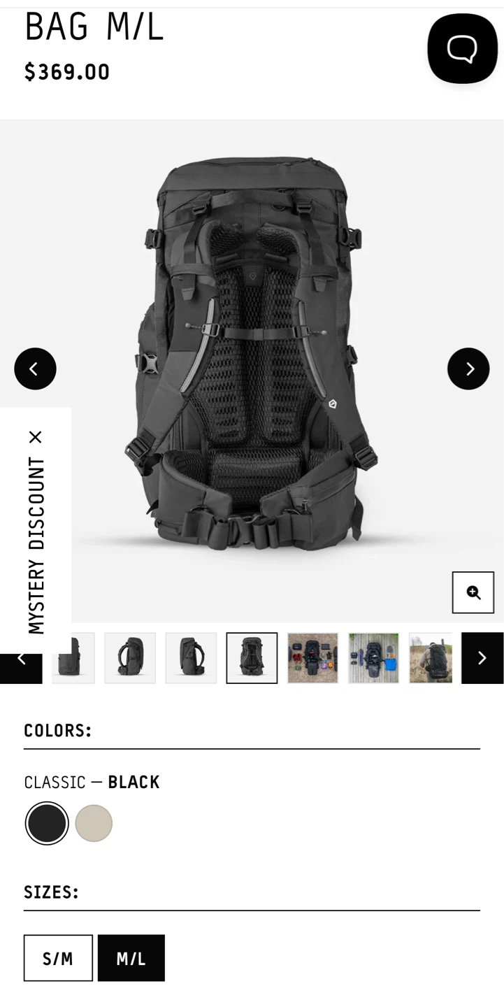 Black Backpack Wandrd 50L (M/L size) - photo 5