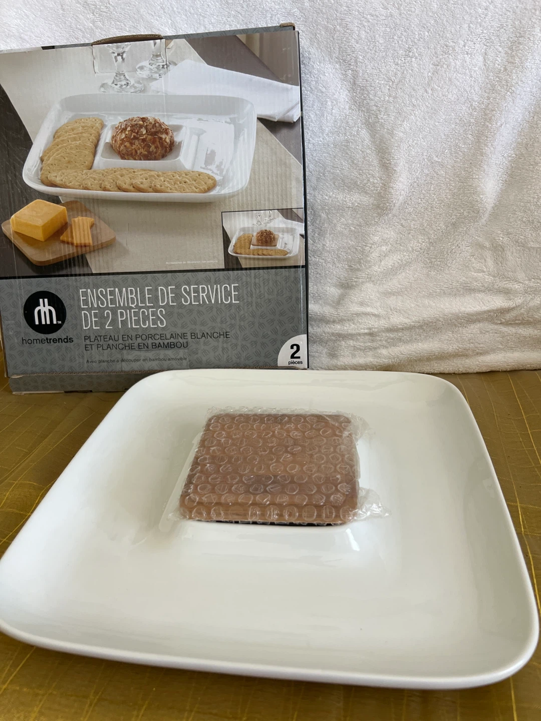 Hometrends 2-Piece Serving Platter with Bamboo Board - photo 2