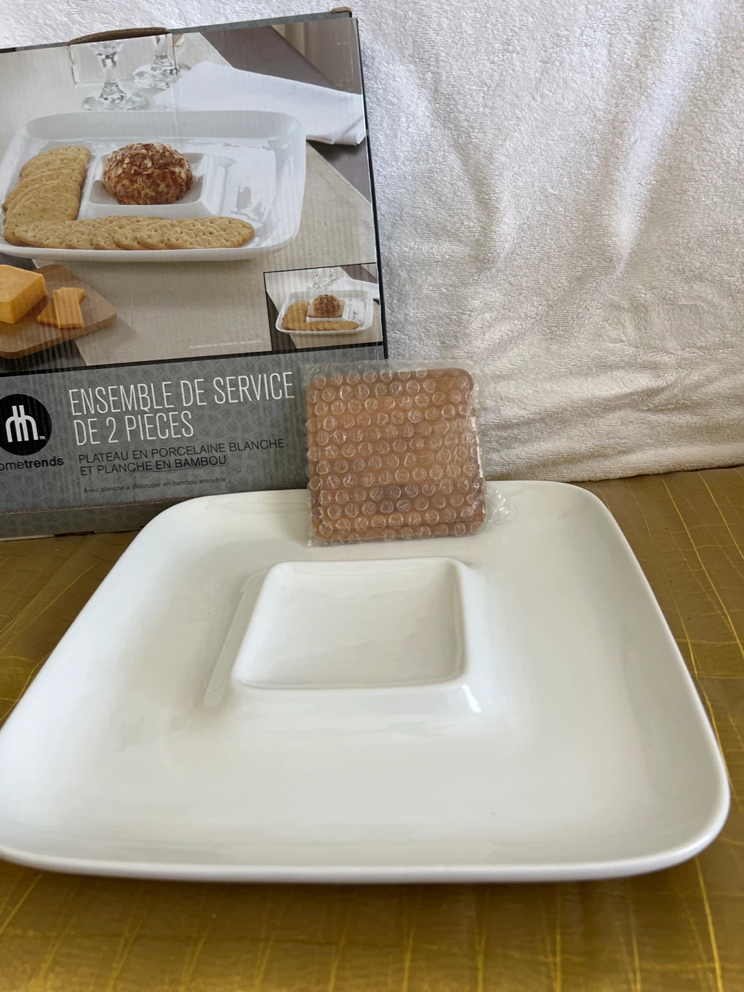 Hometrends 2-Piece Serving Platter with Bamboo Board - photo 3