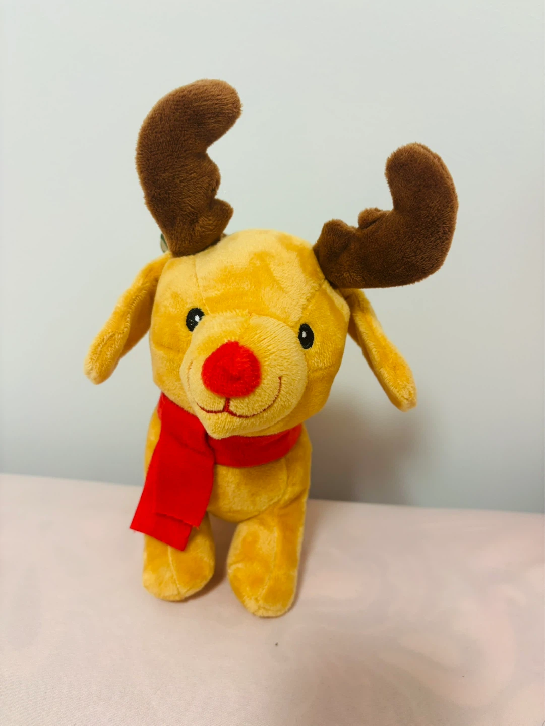 Plush Reindeer with Red Scarf