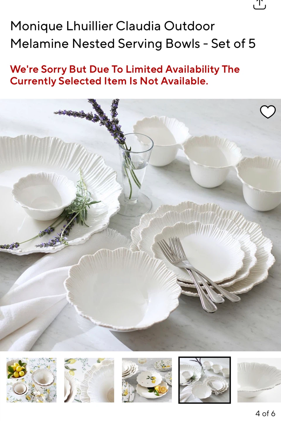 Pottery Barn Monique Lhuillier Claudia Bowl Set - photo 2