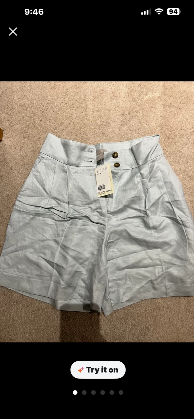 H&M Linen Blend Shorts - US 4 / EUR 36