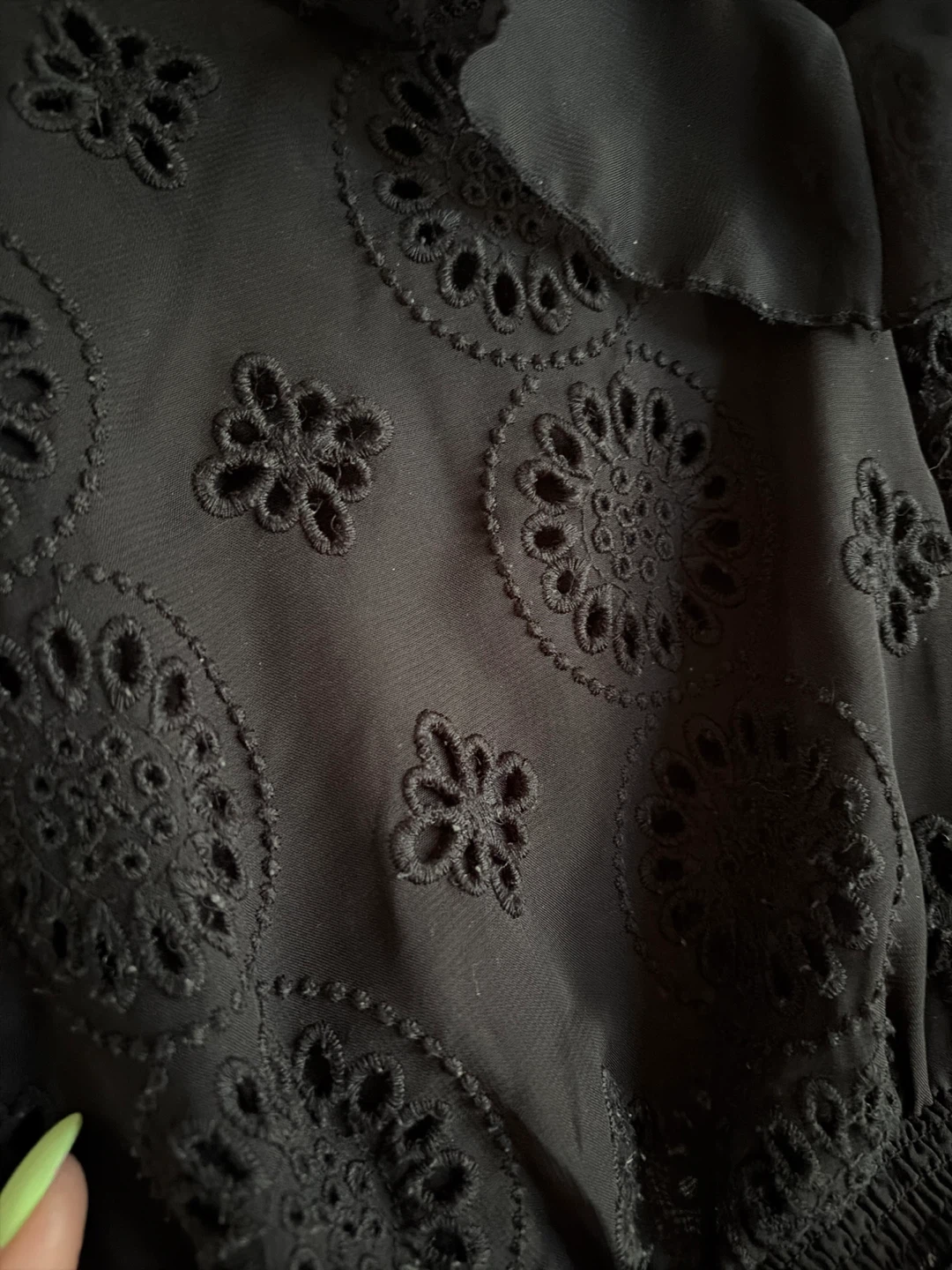 Free People Black Eyelet Boho Blouse - photo 2