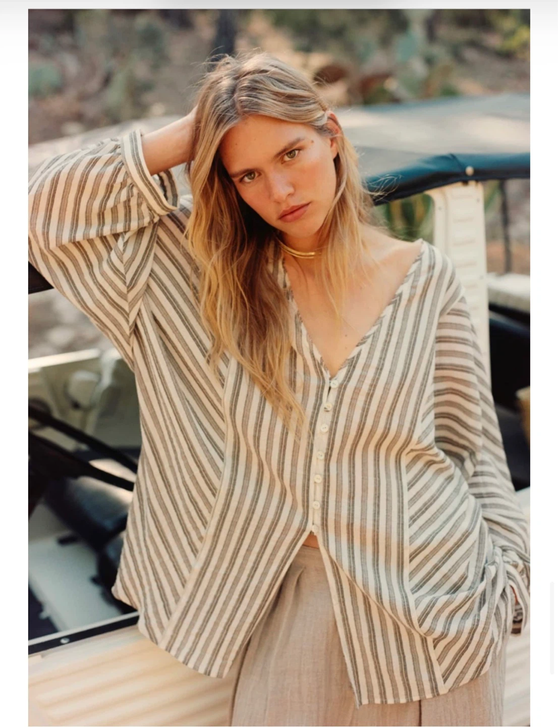 Massimo Dutti Striped Tunic - S
