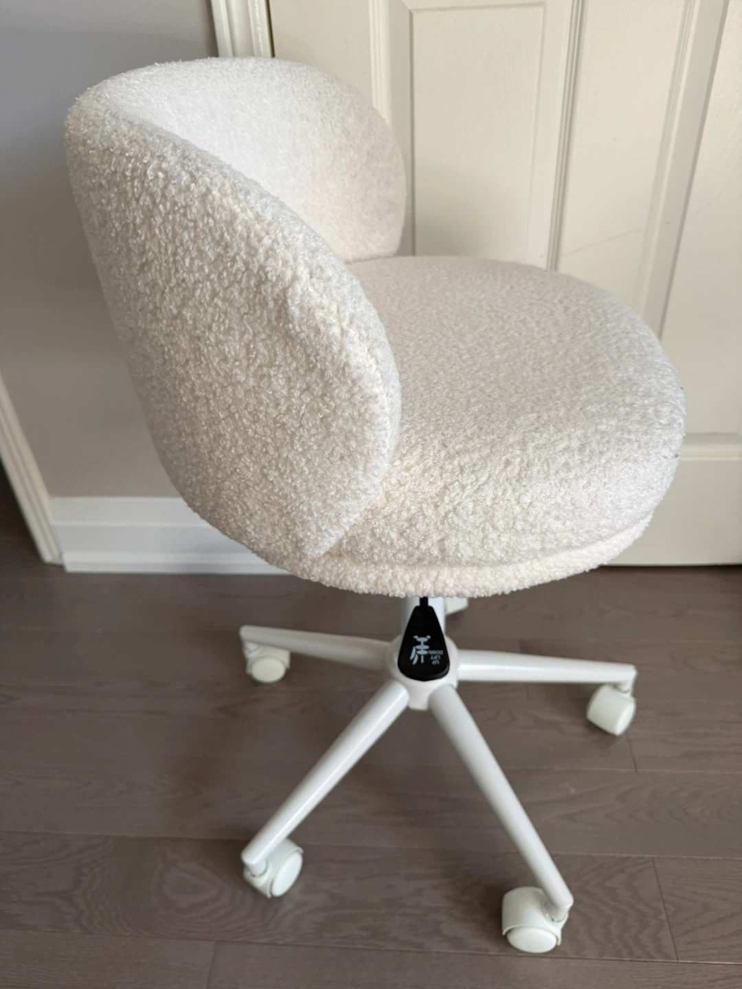 White Teddy Fleece Office Chair - photo 2